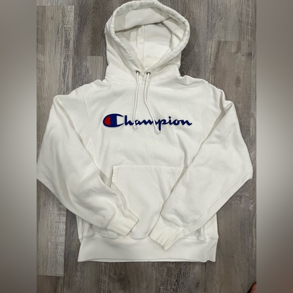 Champion Other - Champion White Hoodie Big Patch